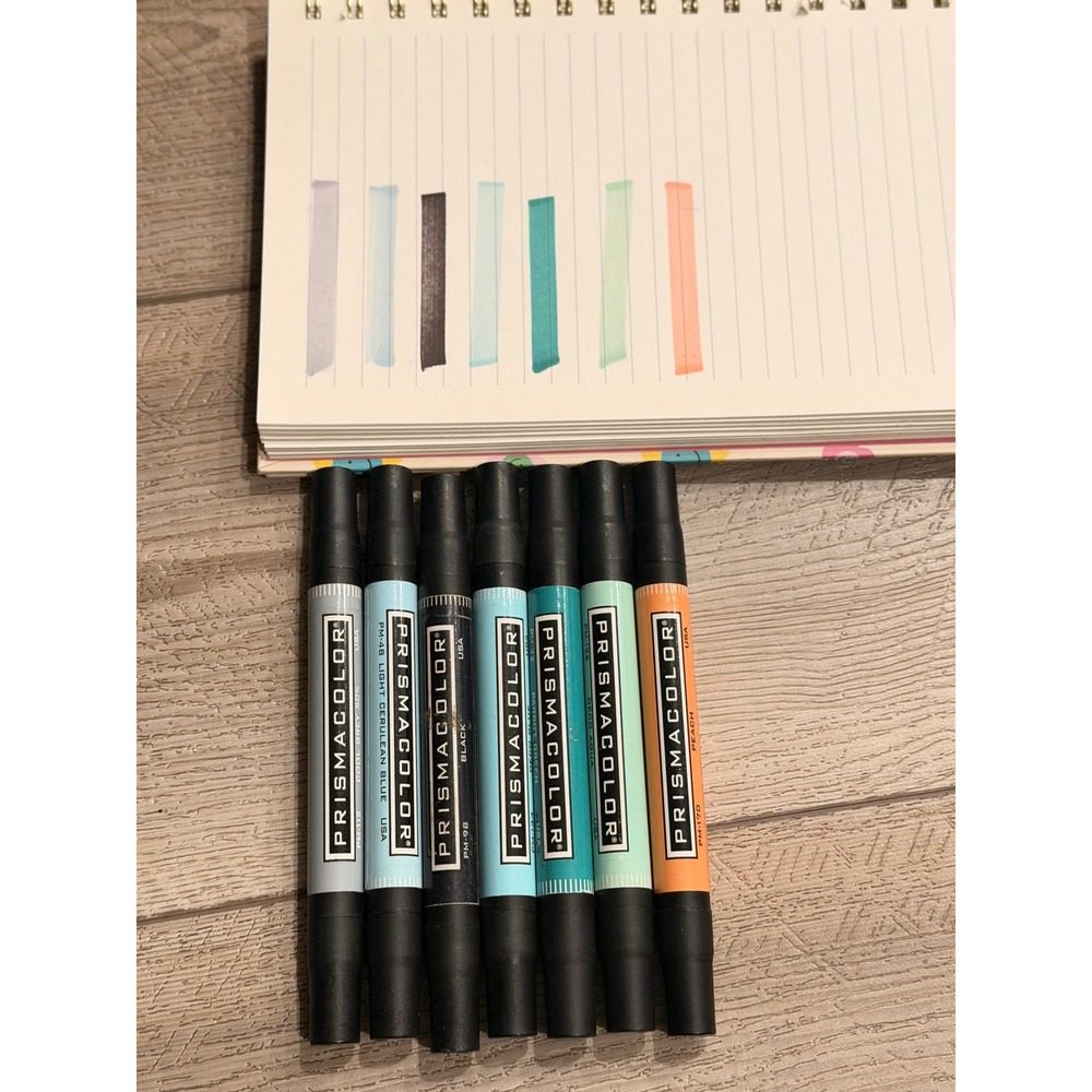 Prismacolor Premier Double Ended Art Markers 7 Piece Set Chisel Fine Tip Multi
